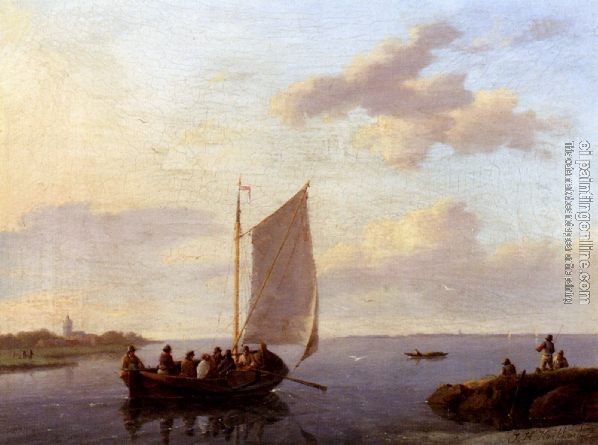 Johannes Hermanus Koekkoek - Off The Shore